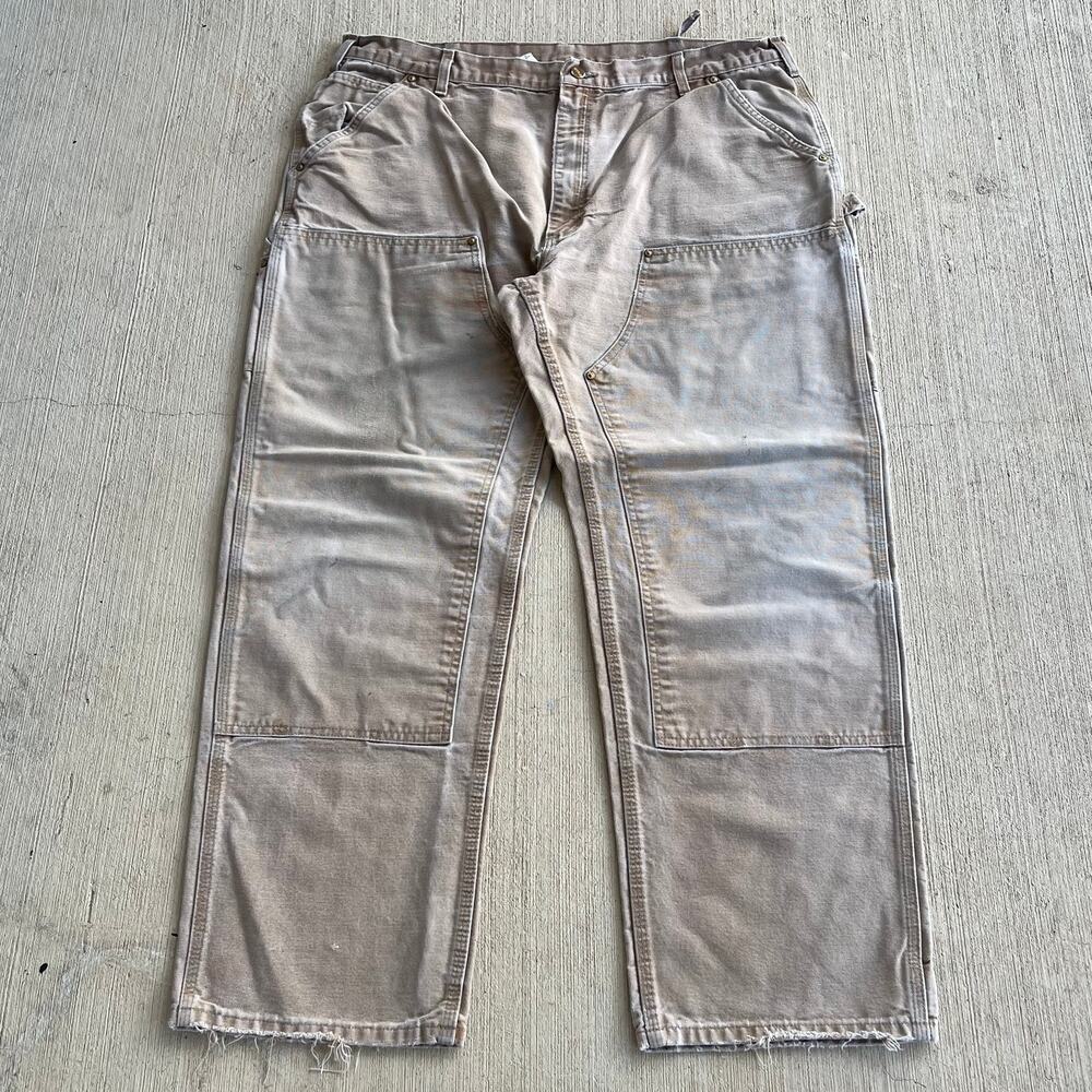 Carhartt B01 BRN brown double knee work wear carpenter pants